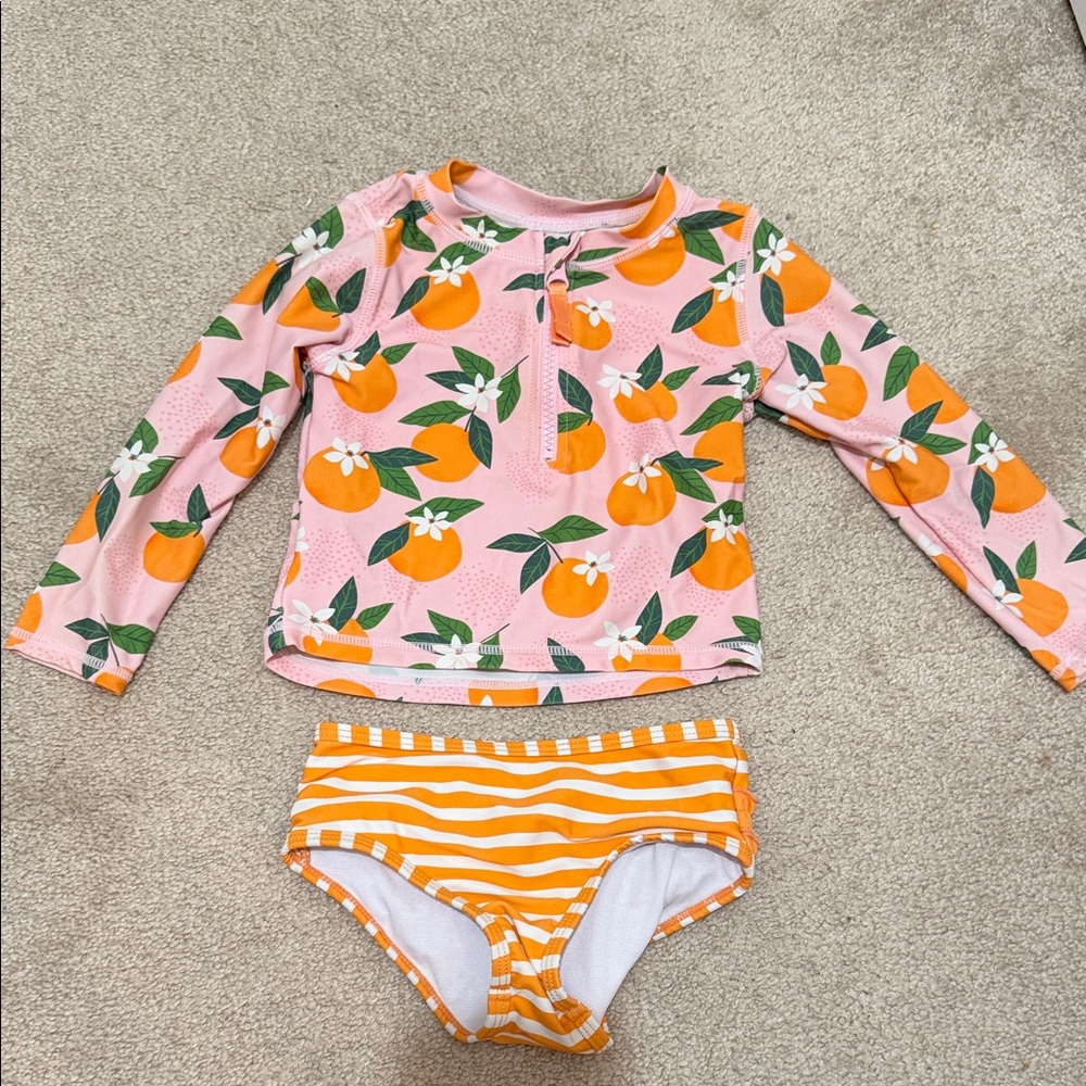 Rufflebutts 2 piece rashguard 2T